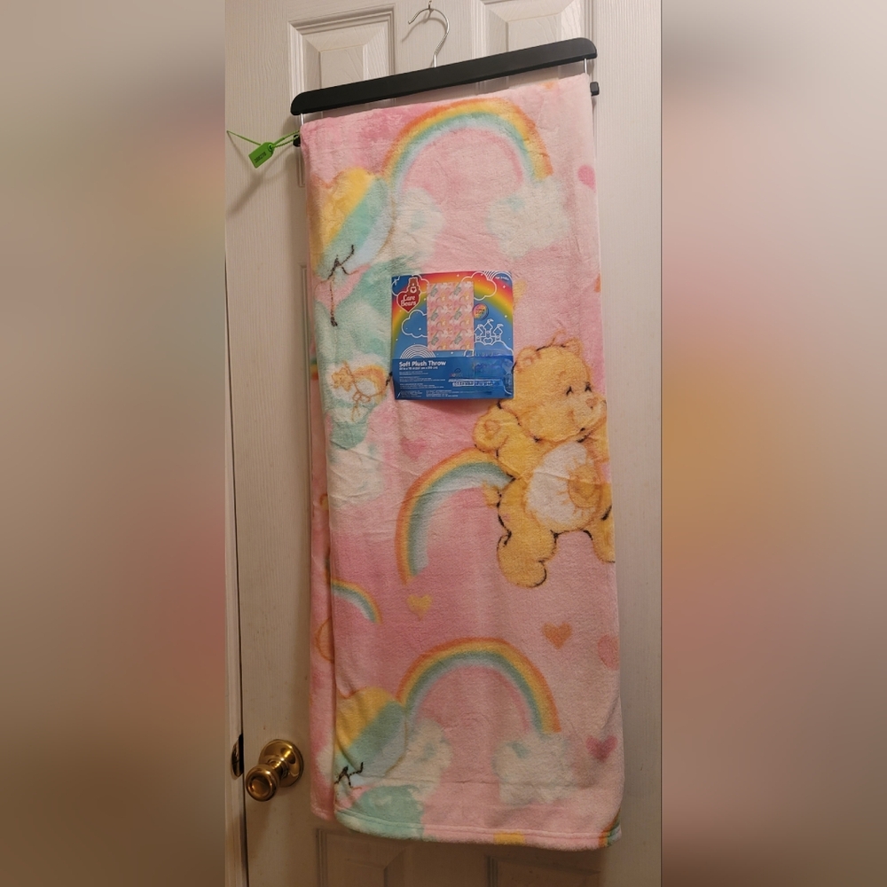 Care Bears Super Soft Plush Throw Blanket 50 X 70” pastel colors Brand N…